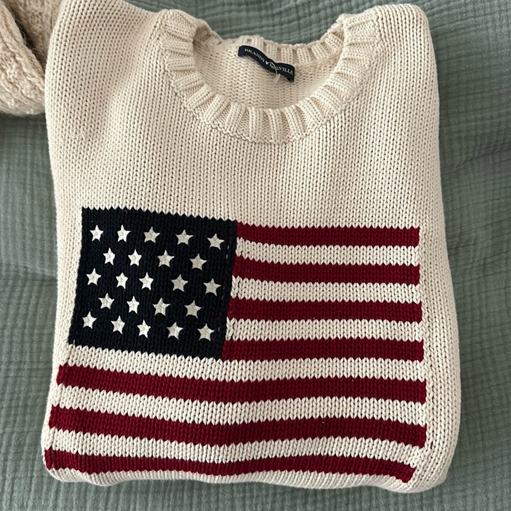 Brandy Melville American flag sweater